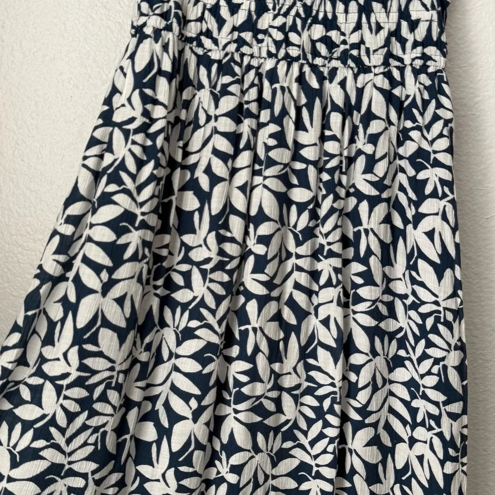 Abercrombie & Fitch Maxi Floral Dress Navy Vacation Resortwear Cruise Wedding S‎